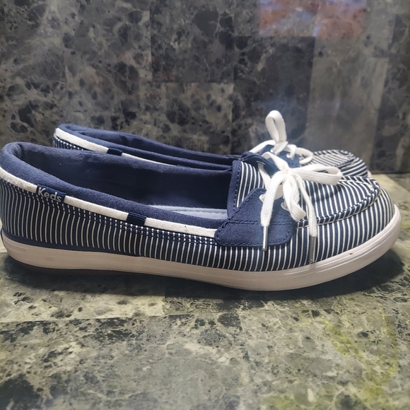 Keds Striped Slip On Shoes Sz 8 Womens Blue White Tie Toe Loafers WF57144. - Picture 3 of 8